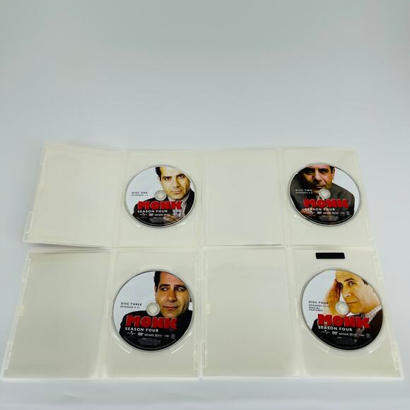 Monk - The Complete Fourth Season (DVD, 2006, 4-Disc Set) - Good Used Condition - Picture 2 of 15